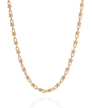 GOLD LINK AND BALL CHAIN CHOKER