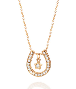 GOLD LUCKY HORSESHOE NECKLACE