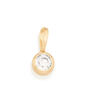 GOLD SOLITARY PENDANT WITH CRYSTAL