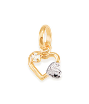 GOLD PENDANT WITH CRYSTALS AND RHODIUM