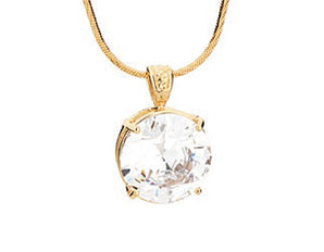 GOLD PENDANT WITH ZIRCONIA