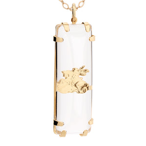 GOLD PENDANT WITH CRYSTAL