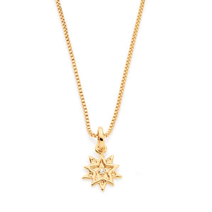 GOLD PENDANT WITH CRYSTAL