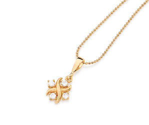 GOLD PENDANT WITH ZIRCONIA