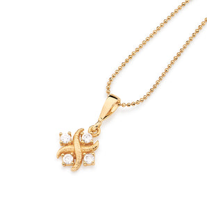 GOLD PENDANT WITH ZIRCONIA