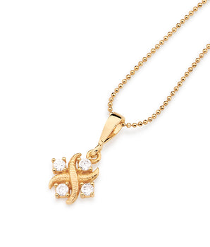GOLD PENDANT WITH ZIRCONIA