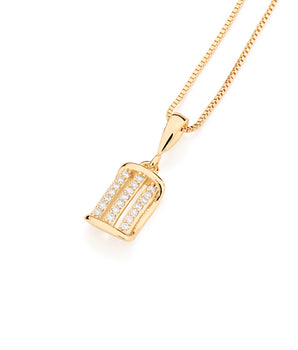 GOLD PENDANT WITH ZIRCONIA
