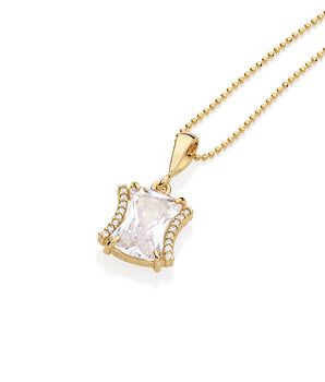 GOLD PENDANT WITH ZIRCONIA