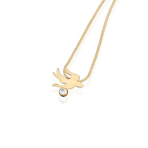 GOLD PENDANT WITH ZIRCONIA