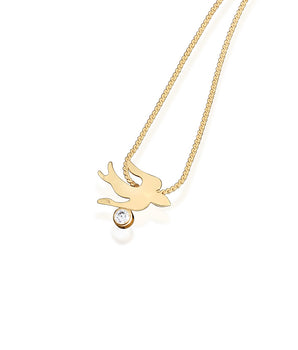 GOLD PENDANT WITH ZIRCONIA