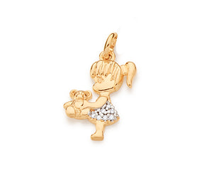 GOLD PENDANT WITH ZIRCONIA