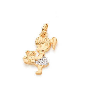 GOLD PENDANT WITH ZIRCONIA
