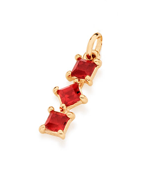 GOLD PENDANT WITH CRYSTAL