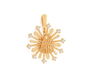 GOLD PENDANT WITH ZIRCONIA