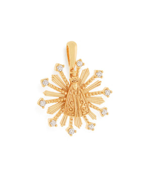 GOLD PENDANT WITH ZIRCONIA