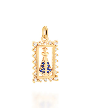 GOLD PENDANT WITH ZIRCONIA