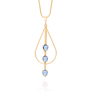 GOLD PENDANT WITH CRYSTAL