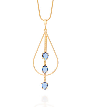 GOLD PENDANT WITH CRYSTAL