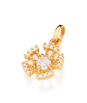 GOLD PENDANT WITH ZIRCONIA