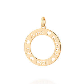 GOLD I LOVE MY MOM PENDANT