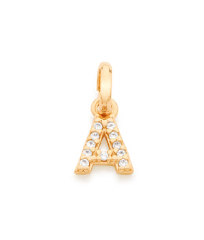 GOLD KID'S LETTER PENDANT
