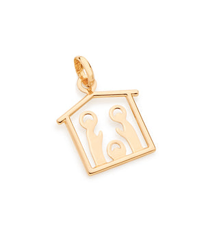 GOLD NATIVITY SCENE PENDANT