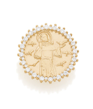 GOLD PENDANT WITH ZIRCONIA