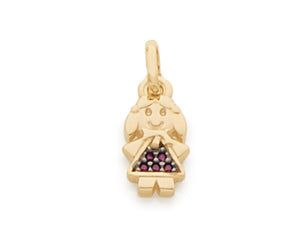GOLD PENDANT WITH ZIRCONIA