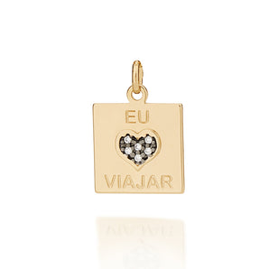 GOLD PENDANT WITH ZIRCONIA