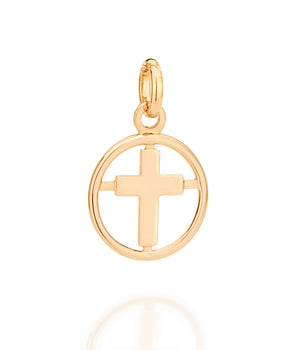 GOLD KID'S CROSS PENDANT