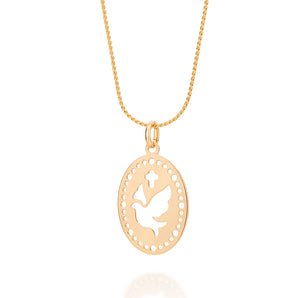 GOLD HOLY SPIRIT MEDAL PENDANT