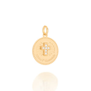 GOLD KID'S PENDANT WITH ZIRCONIA