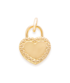 GOLD HEART LOCK PENDANT