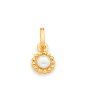 GOLD KID'S PEARL FLOWER PENDANT