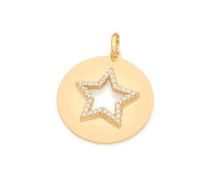 GOLD STAR MEDAL PENDANT
