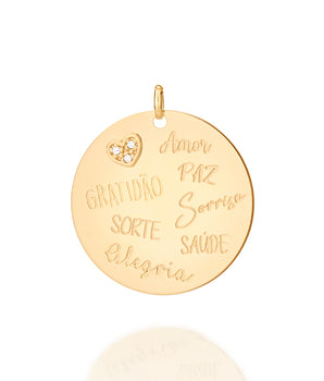 GOLD PENDANT WITH ZIRCONIA