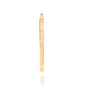 GOLD LONG PLAQUE PENDANT