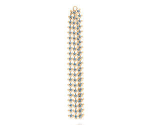 GOLD EVIL EYE FRINGE PENDANT