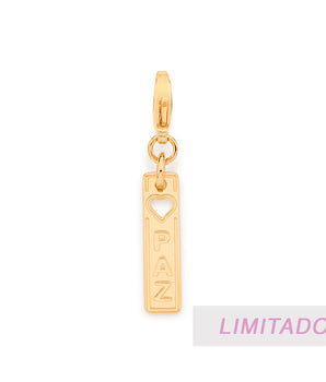 GOLD PAZ PEACE (PEACE) VERTICAL PENDANT
