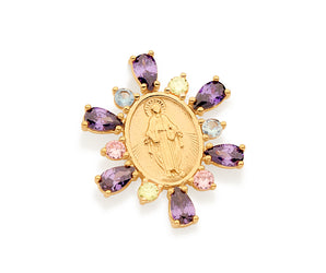 GOLD OUR LADY OF GRACE PENDANT
