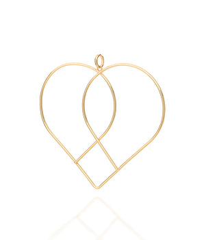 GOLD BROKEN HEART MAXI PENDANT
