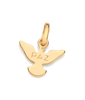 GOLD HOLY SPIRIT PAZ (PEACE) PENDANT
