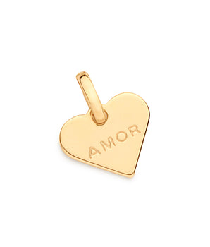 GOLD HEART AMOR (LOVE) PENDANT