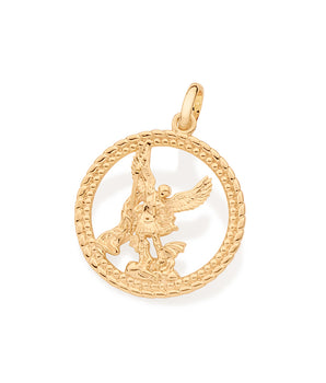 GOLD MEN'S SAINT MICHAEL PENDANT