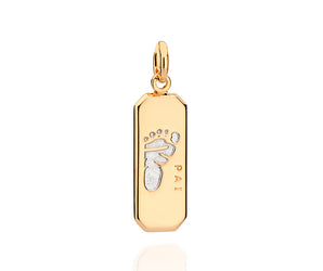 GOLD MEN'S BABY FEET PENDANT