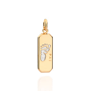 GOLD MEN'S BABY FEET PENDANT