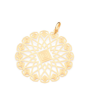 GOLD FLOWER MANDALA PENDANT