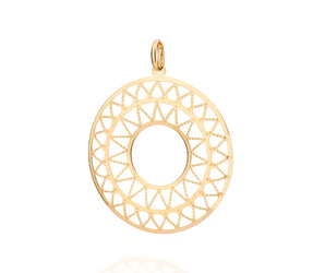 GOLD SUNNY DAY MANDALA PENDANT