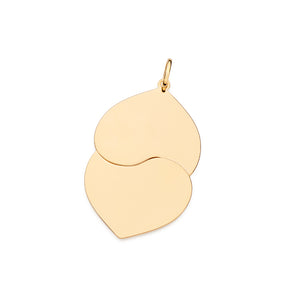 GOLD BACK TO BACK HEART PENDANT