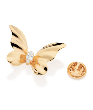 GOLD STUDDED BUTTERFLY PIN